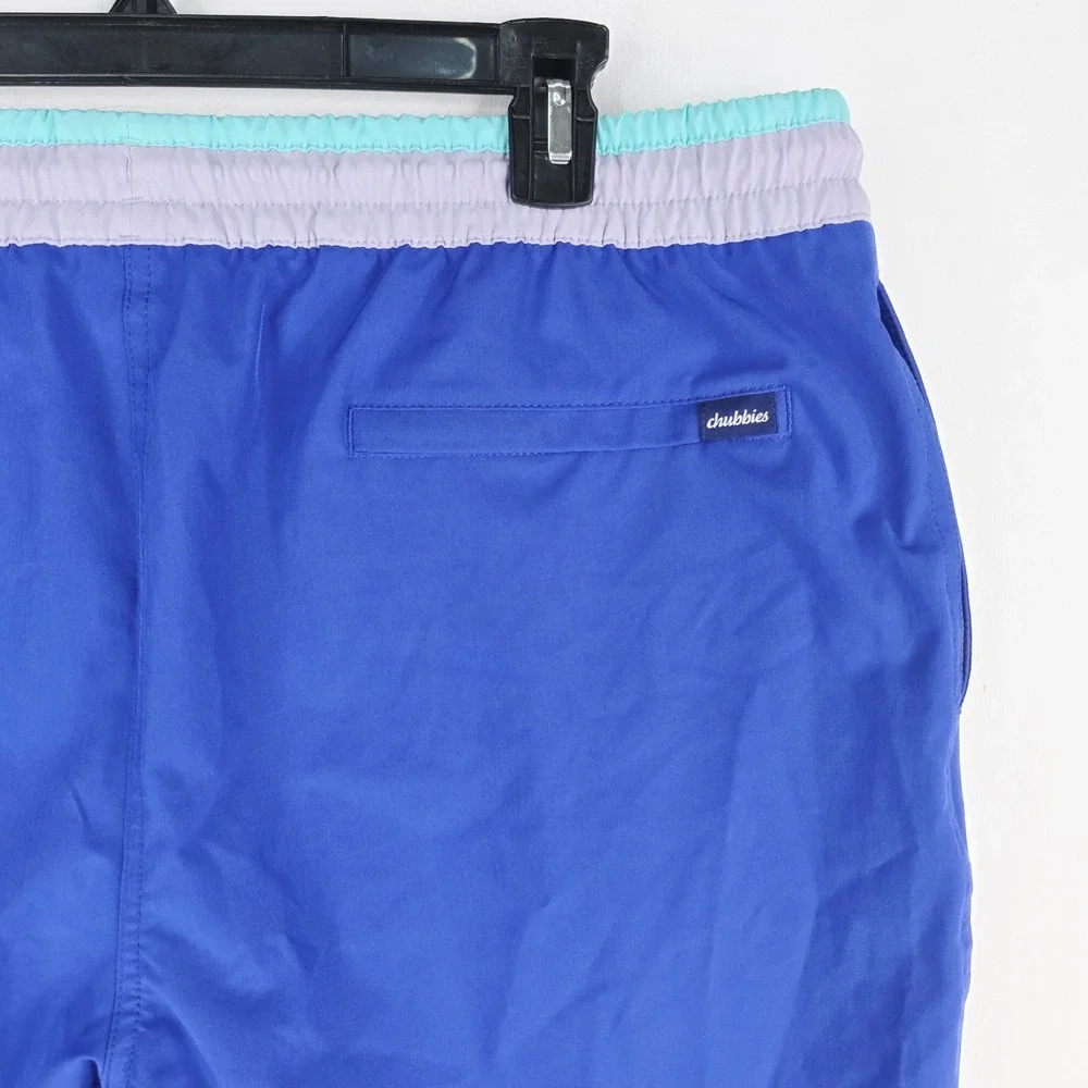 Chubbies Mens 2XL Blue 5.5 Inch Inseam Swim Trunks Mesh Liner Stretch Drawstring